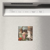 Naughty Cats - Washday Fridge Magnet (In Situ (Lave-vaisselle))
