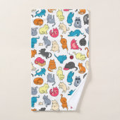 Naughty Chats Kittens Foule (Serviette à main)