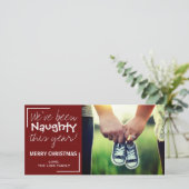 Naughty Christmas Baby Faire-part (Debout devant)