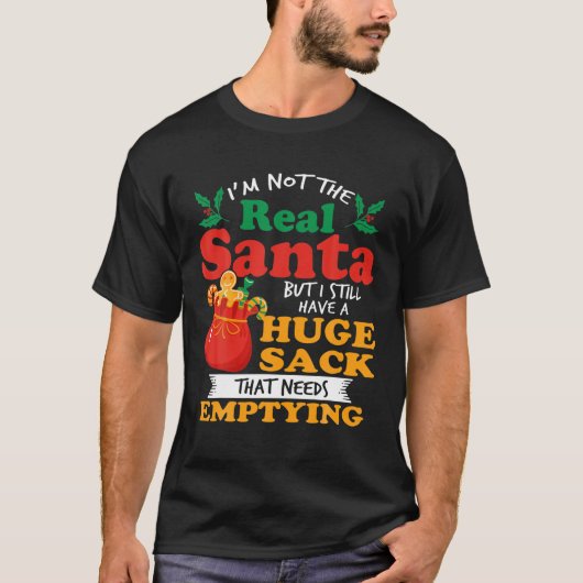 Naughty Christmas For Men Huge Package Sack Dirty T-shirt (Voorkant)