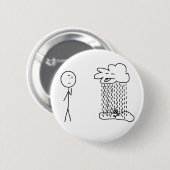 Naughty Cloud in Sky Ronde Button 5,7 Cm (Voorkant /achterkant)
