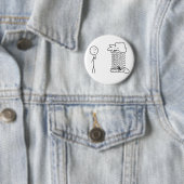 Naughty Cloud in Sky Ronde Button 5,7 Cm (In situ)