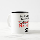 Naughty Cockapoo Tweekleurige Koffiemok (Voorkant links)