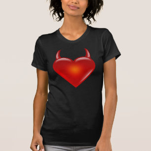 Naughty Devil Heart met Horns T-shirt