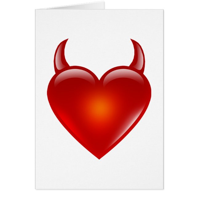 Naughty Devil Heart with Horns (Devant)