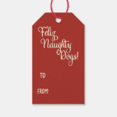 Naughty Dogs Christmas Gift Label Cadeaulabel (Achterkant)