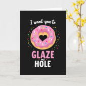 Naughty Donut Glaze Funny Card Kaart (Gele Bloem)