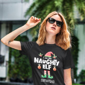 Naughty elf Familienaam voor kerstmis T-shirt