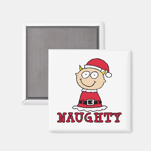 Naughty Elf Magnet Magneet (Voorkant / Achterkant)