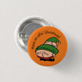 Naughty Elves Cheek Christmas Badge (Devant & derrière)