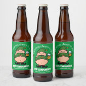 Naughty Elves Green Christmas Bière Étiquette (Bouteilles)
