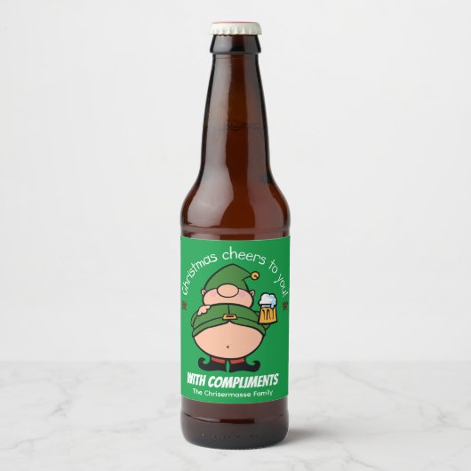 Naughty Elves Green Kerstbeer Label Bier Etiket (Voorkant)