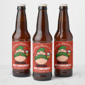 Naughty Elves Red Christmas Bière Étiquette (Bouteilles)