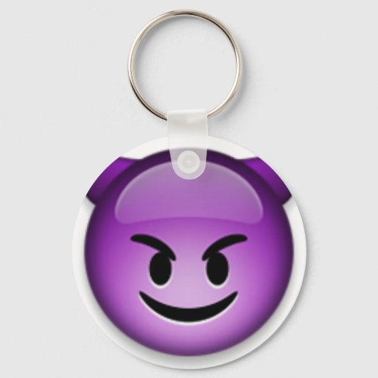 Naughty Emoji face Sleutelhanger (Voorkant)