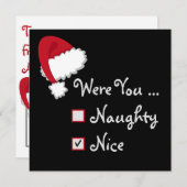 Naughty- en Nice-cadeaubon (Voorkant / Achterkant)