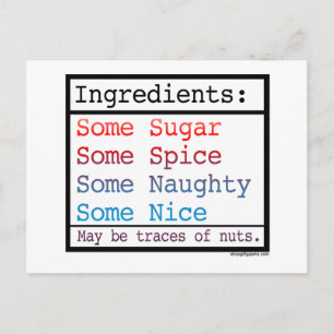 Naughty en Nice Feestdagenkaart