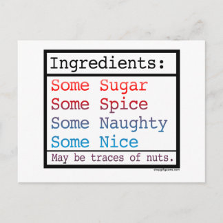 Naughty en Nice Feestdagenkaart