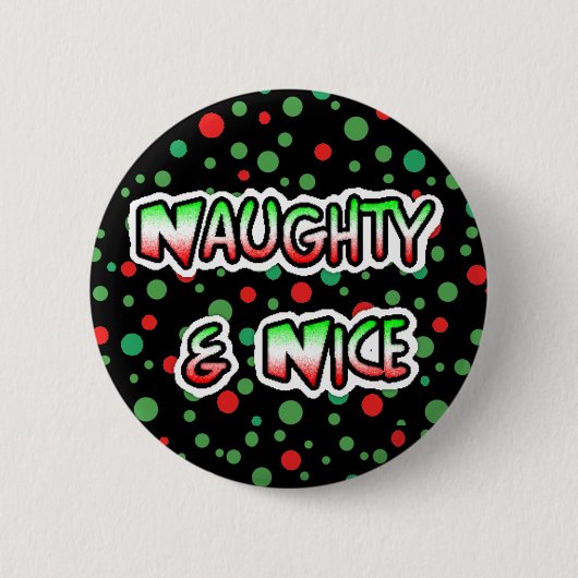 Naughty en Nice Humor Button (Voorkant)