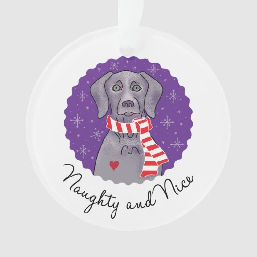 Naughty en Nice Ornament (voorkant)