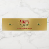 Naughty en Nice Party Waterfles Etiket (Enkel label)