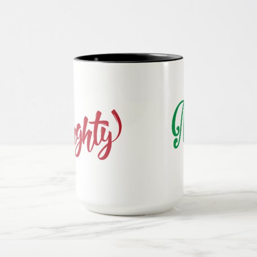 Naughty et Nice Christmas Mug (Centre)