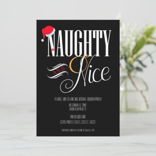 Naughty et Nice Fêtes Invitations (Debout devant)