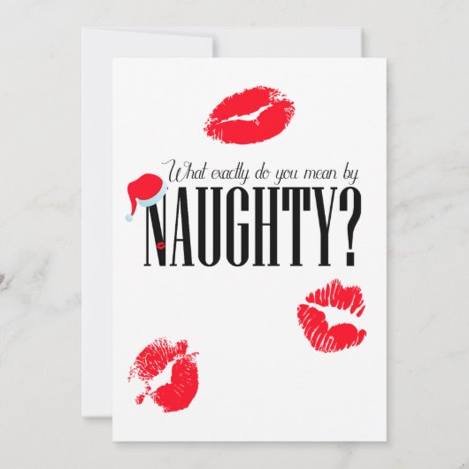 Naughty et Nice Fêtes Invitations (Dos)