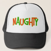 Naughty Funny Kerstmis Trucker Pet (Voorkant)