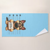 Naughty German Shepherd (Serviette de bain)