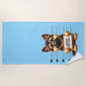 Naughty German Shepherd Strandlaken (Voorkant)
