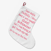 Naughty Giant Schnauzer Grote Kerstsok (Voorkant (Hangend))