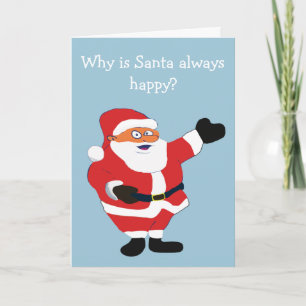 Naughty Girl Bad Santa 😂 Grappige grap Humor Feestdagen Kaart