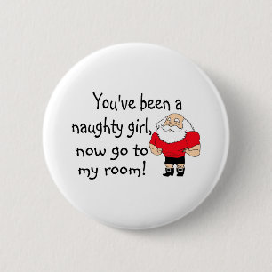 Naughty Girl gaat naar mijn kamer Ronde Button 5,7 Cm