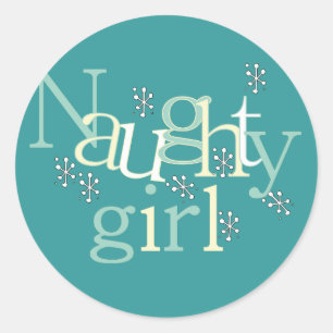 Naughty Girl Tshirts en Gifts Ronde Sticker