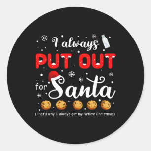Naughty, ik heb altijd voor kerstmis T-shirt X Ronde Sticker