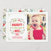Naughty is de nieuwe kerstvakantie Kaarten (Voorkant / Achterkant)