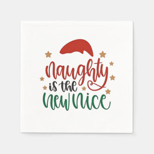 Naughty is de nieuwe leuke kerstman servet