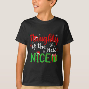 Naughty is de nieuwe mooie kerstman uit Nice T-shirt