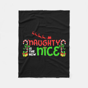 Naughty is het nieuwe kerstfeest van Santa Naughty Fleece Deken