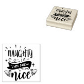 Naughty is het nieuwe mooie kerstrubberen stempel (Gestempeld)