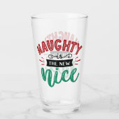 Naughty is het nieuwe Nice | Grappige kerstvakanti Glas (Achterkant)