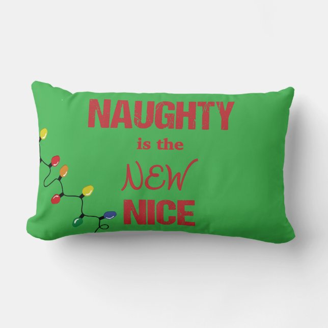 Naughty is het NIEUWE Nice Kussen (Voorkant)