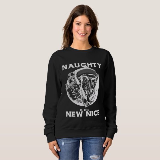 Naughty Is The New Nice Christmas Graphic  1 Trui (Voorkant volledig)