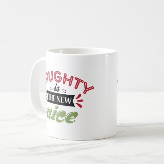 Naughty Is The New Nice Christmas Koffiemok (Voorkant links)