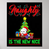 Naughty Is The New Nice Christmas Santa Xmas Premi Poster (Voorkant)