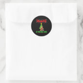 Naughty Is The New Nice Christmas Santa Xmas Premi Ronde Sticker (Tas)