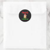 Naughty Is The New Nice Christmas Santa Xmas Premi Ronde Sticker (Tas)