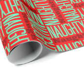 Naughty kerstfeestdag cadeaupapier voor cadeautjes (Rol Hoek)