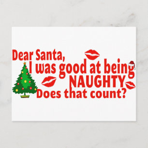 Naughty Kerstmis Feestdagenkaart