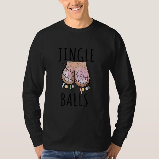 Naughty Kerstmis Jingle Balls T-shirt (Voorkant)